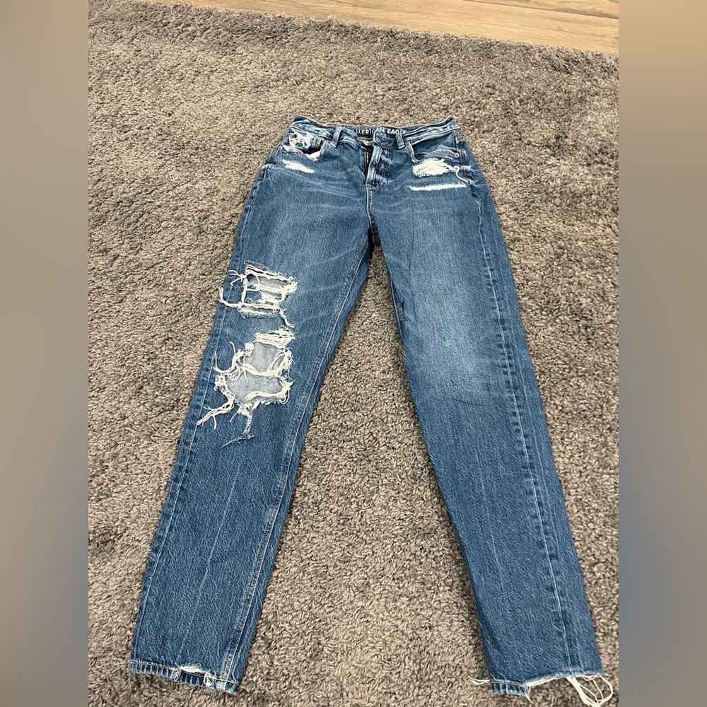 American Eagle Dark Wash Mom Jeans